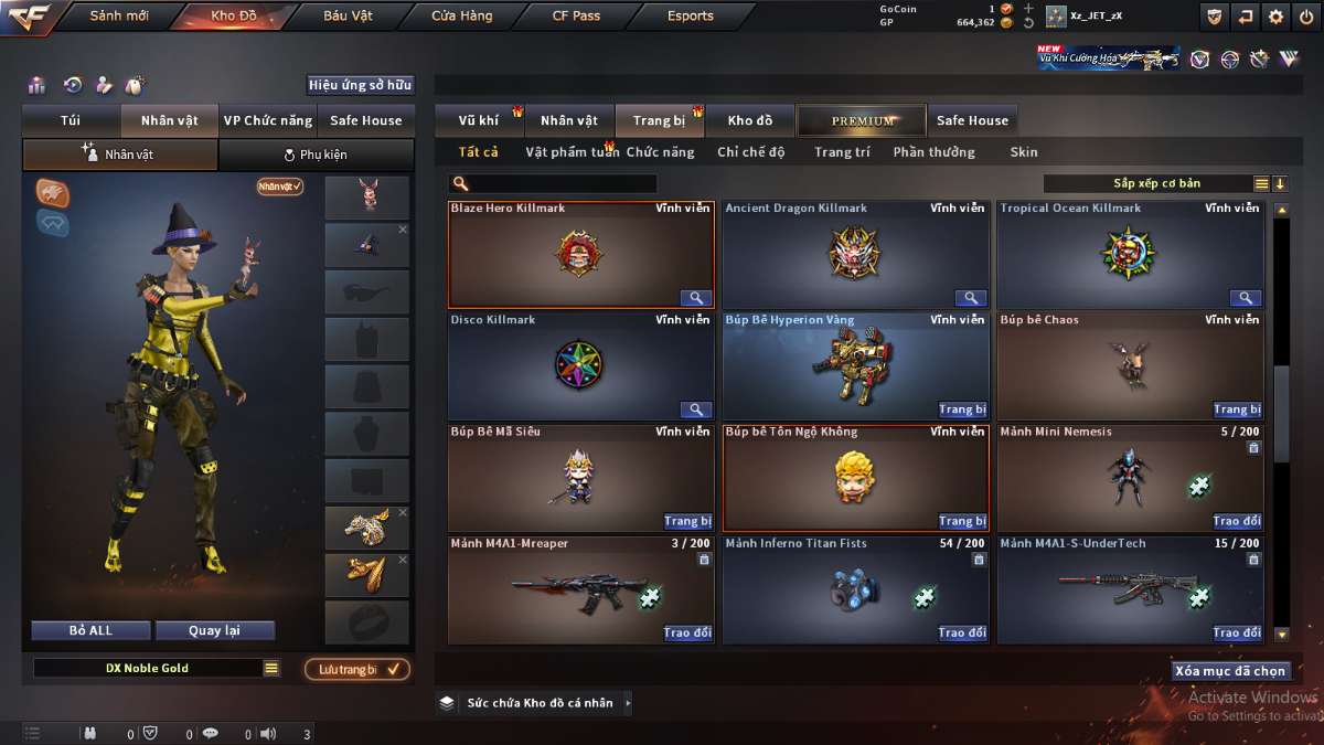 shop acc cf uy tin gia re